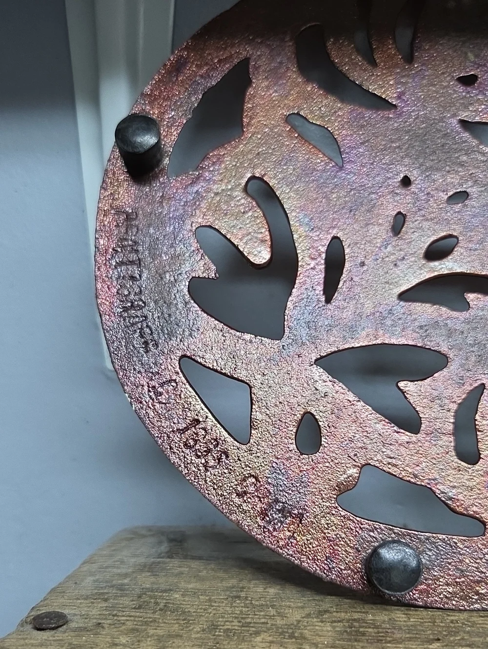 Vintage Pfaltzgraff Folk Art Copper Trivet